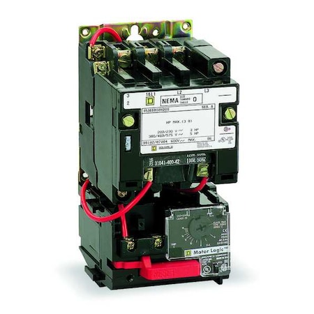 NEMA Magnetic Motor Starter, Non-Reversing, 1NO, 480V AC, 3 P, Screw Clamp MPN:8536SEO1V06H30