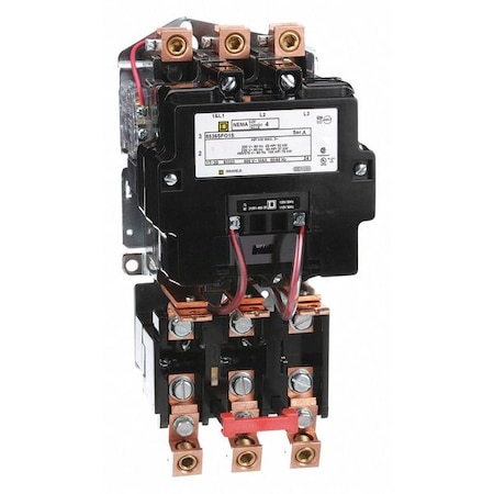 Magnetic Motor Starter, Non-Reversing, No Auxiliary Contacts, 120V AC, 3 P, Screw Clamp MPN:8536SFO1V02S