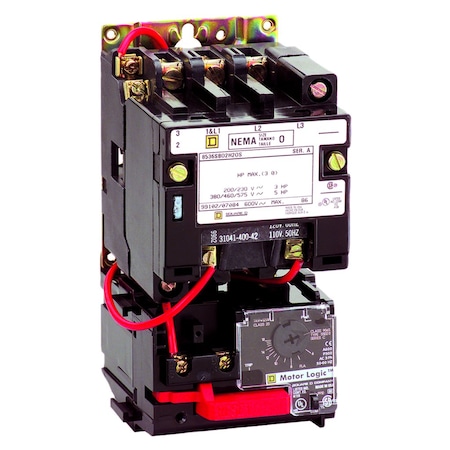 Motor Starter, Non-Reversing, No Auxiliary Contacts, 440V-480V AC, 3 P, Screw Clamp MPN:8536SGO1V06H30