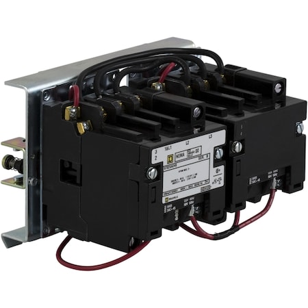NEMA Contactor, Type S, reversing, horizontal, Size 0, 18A, 5HP at 575VAC, 3 phase, up to 100kA, 3 pole, 120VAC coil, open style MPN:8702SBO4V02S