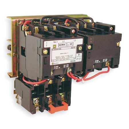 NEMA Magnetic Motor Starter, Reversing, 1NO, 120V AC, 3 P, Screw Clamp MPN:8736SBO4V02H30S