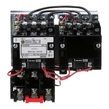 Magnetic Motor Starter, Reversing, No Auxiliary Contacts, 120V AC, 3 P, Screw Clamp MPN:8736SBO4V02S