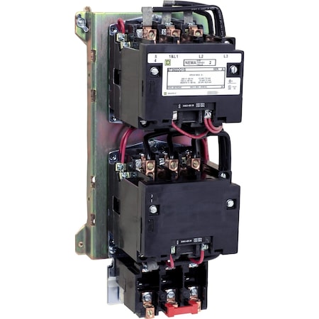 Motor Starter, Reversing, No Auxiliary Contacts, 110V-120V AC, 3 P, Screw Clamp MPN:8736SDO1V02S