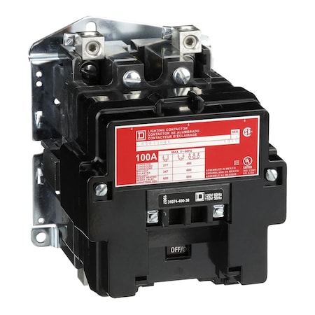 Contactor, Type S, multipole lighting, electrically held, 100A, 2 pole, 220/240VAC 50/60Hz coil, open style MPN:8903SQO1V03