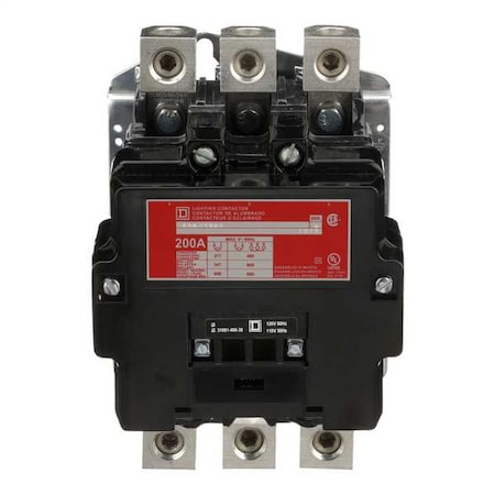 120VAC Electrically Held Lighting Contactor 3P 200A MPN:8903SVO2V02