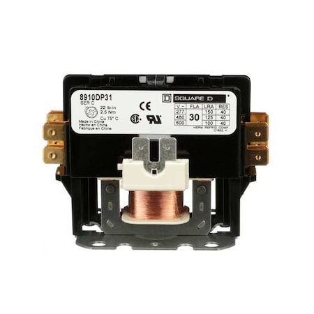 Definite Purpose Magnetic Contactor, 120V AC, 1 P, Non-Reversing, 1 Phase MPN:8910DP31V02
