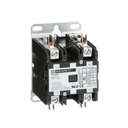 Definite Purpose Magnetic Contactor, 24V AC, 2P, 40A MPN:8910DPA42V14