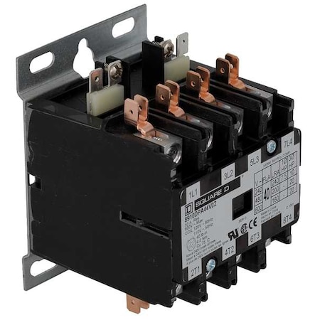 Definite Purpose Magnetic Contactor, 277V AC, 4 P, Non-Reversing, 3 Phase, Box Lug & Quick Connect MPN:8910DPA44V04