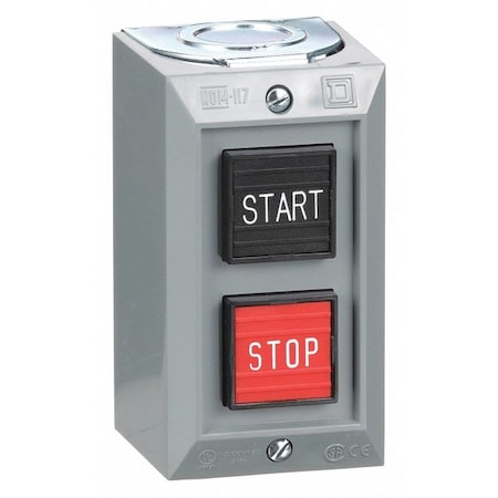 ControlStation, Feed-Thru, 2Buttons, Blk/Rd MPN:9001BG201
