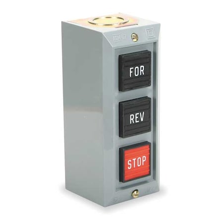 ControlStation, Feed-Thru, 3Buttons, Blk/Rd MPN:9001BG302