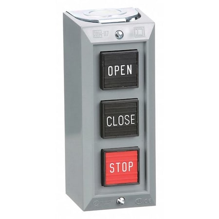 ControlStation, Feed-Thru, 3Buttons, Blk/Rd MPN:9001BG303