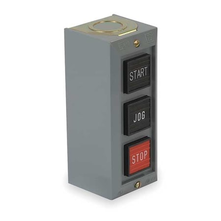 ControlStation, Feed-Thru, 3Buttons, Blk/Rd MPN:9001BG316