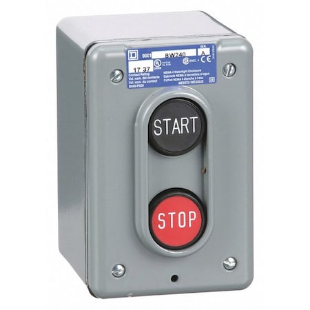ControlStation, Dead-End, 2Buttons, Blk/Red MPN:9001BW240