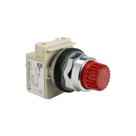 30mm push button, Type K, illuminated momentary, 1.375 inch red mushroom, 24/28VAC/DC LED light module, no contacts, NEMA 4 MPN:9001K2L35LRR20