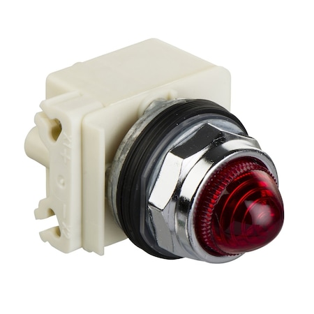 Pilot light, Harmony 9001K, metal, polycarbonate, domed, red, 30mm, LED red, 220.240V MPN:9001KP7LRR9