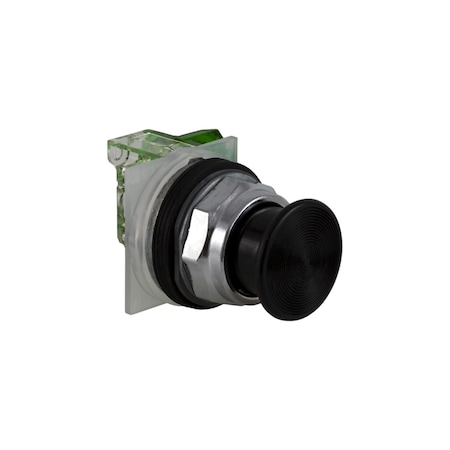 Push-button, Harmony 9001K, metal, mushroom 35mm, black, 30mm, spring return, 1 NO MPN:9001KR24BH5