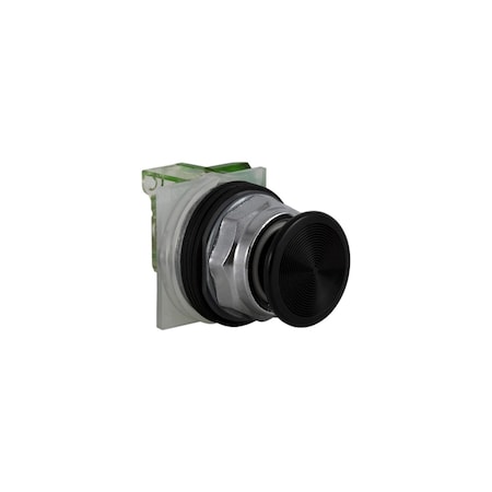 Push-button, Harmony 9001K, metal, snap-in plastic mushroom 35mm, black, 30mm, spring return, 1 NO MPN:9001KR4BH5