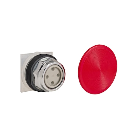 Push-button, Harmony 9001K, metal, snap-in plastic mushroom 57mm, red, 30mm, spring return, 1 NO MPN:9001KR5RH5