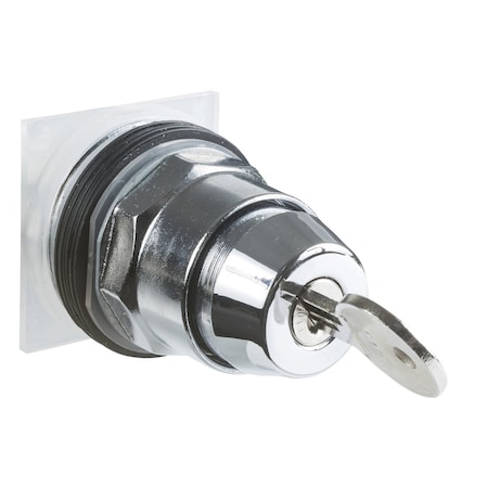Selector switch, Harmony 9001K, metal, key switch, key active left, 30mm, key E10, 2 positions, Cam E, stay put, 1 CO MPN:9001KS11K1H1