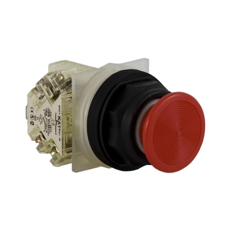 Push-button, Harmony 9001SK, plastic, mushroom 35mm, red, 30mm, spring return, 1 NO MPN:9001SKR24RH5