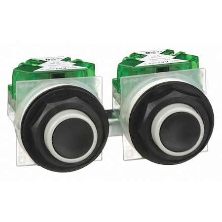 PendantPushButton, Non-Illum, Black, 2NO MPN:9001SKRU1