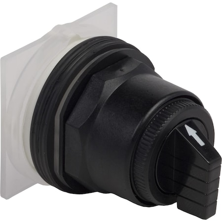 Selector switch head, Harmony 9001SK, plastic, standard handle, black, 30mm, 3 positions, spring return right to center MPN:9001SKS73B