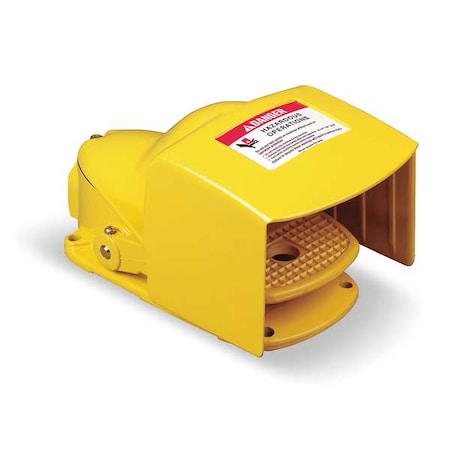 FootSwtch, Yellow, Aluminum, DPDT, Momentary MPN:9002AW133