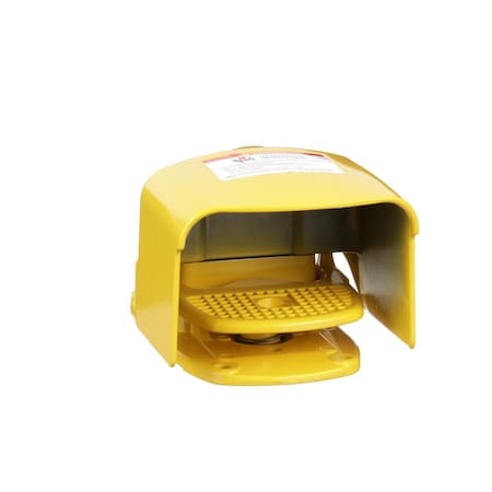 Foot Switch, Harmony, industrial, pedal and side shields, latch, 0.6A at 600 VAC, DPDT contact, NEMA 2, 4, 13 enclosure MPN:9002AW15