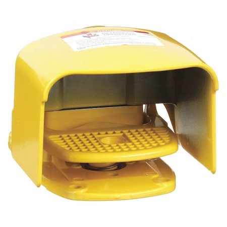 FootSwitch, Yellow, Steel, SPDT, Momentary MPN:9002AW2