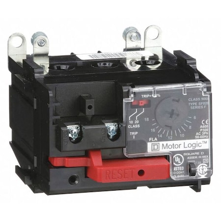 NEMA Overload Relay, 1NC, 6 A Min current, 18 A Max current, 600V AC MPN:9065SF020