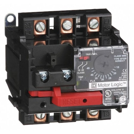 NEMA Overload Relay, 1NC, 15 A Min current, 45 A Max current, 600V AC MPN:9065SF220