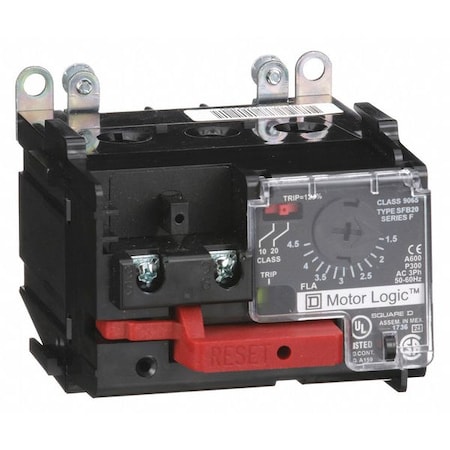 NEMA Overload Relay, 1NC, 1.5 A Min current, 4.5 A Max current, 600V AC MPN:9065SFB20