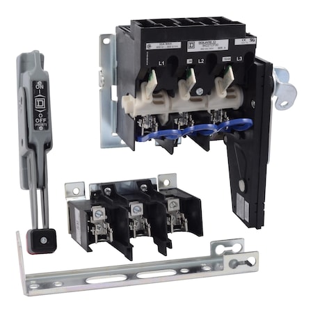 Operating mechanism, flange mounted, variable depth, 30A, 250V, fuseholder, switch mechanism, 6 inch handle, NEMA 4 MPN:9422ATCF301