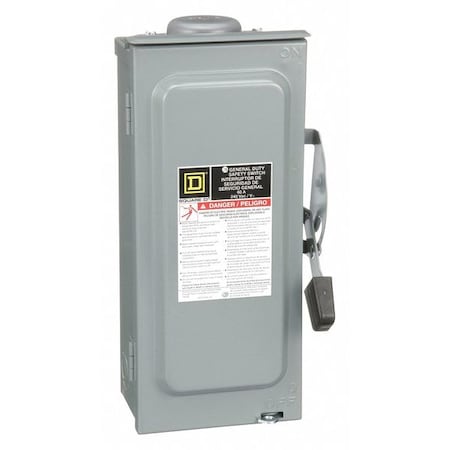 Fusible, Safety Switch, General Duty, 240 V, 2PST MPN:D222NRB