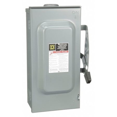 Fusible, Safety Switch, General Duty, 240 V, 2PST, NEMA 3R MPN:D223NRB