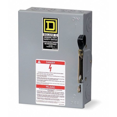 Fusible, Safety Switch, General Duty, 240 V, 2PST MPN:D225N