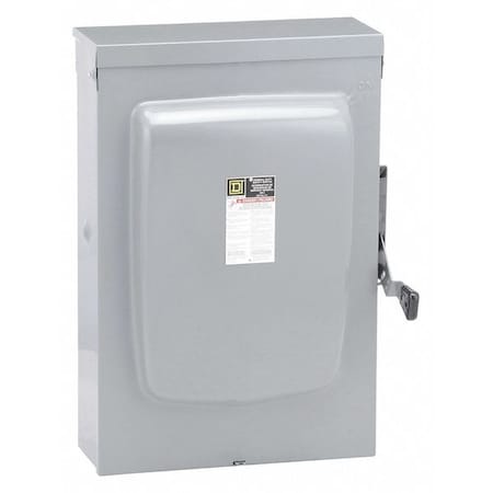 Fusible, Safety Switch, General Duty, 240 V, 2PST MPN:D225NR