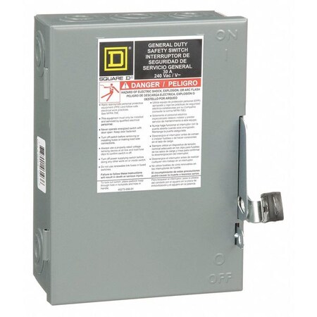 Fusible, Safety Switch, General Duty, 240 V, 3PST MPN:D321N