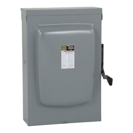 Fusible, Disconnect Switch, General Duty, 240 V, 3PST, Indoor/Outdoor MPN:D325NTR