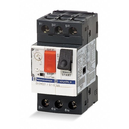 Manual Motor Starter, Not Applicable, 3 P, 3 Phase, Push Button, 0.16 A MPN:GV2ME01