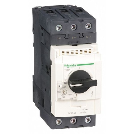 Manual Motor Starter, Not Applicable, 3 P, 3 Phase, Selector Switch, 40 A MPN:GV3P40
