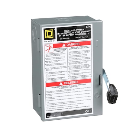 Safety Switch, Fusible, 2PST, Three Phase, NEMA 1 MPN:L211N