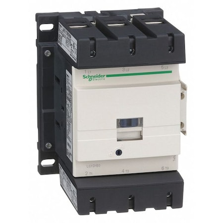 IEC Magnetic Contactor, 1NC/1NO, 120V AC, 3 P, Non-Reversing, Screw Clamp MPN:LC1D150G7
