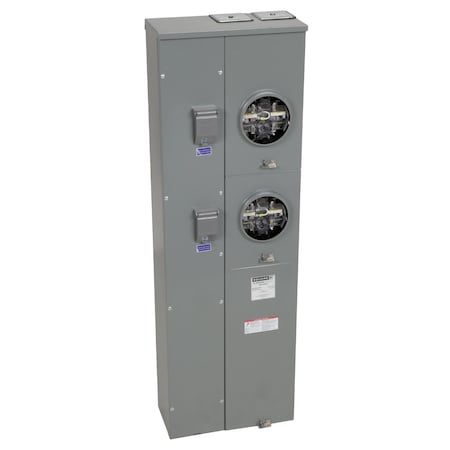 Meter center, MP Meter-Pak, 2 sockets, lever bypass, jaw release, 5 jaws, 300A bus, 225A max breaker rating, ringless MPN:MPL32225