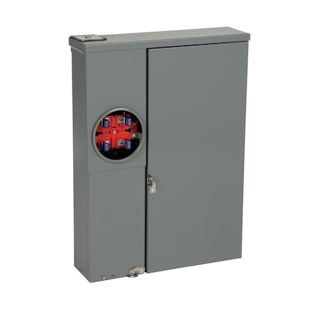 Meter mains, Homeline, CSED, ringed socket, 200A, surface mount, 8 spaces, 16 circuits, no bypass, solar ready MPN:SC816F200PS
