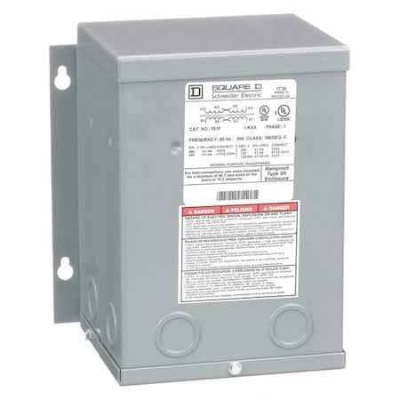 General Purpose Transformer, 1 kVA, NEMA 3R, 120/240V AC, 240/480V AC MPN:1S1F