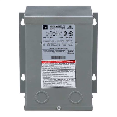 Buck Boost Transformer, 1 kVA, NEMA 3R, 12/24V AC, 120/240V AC MPN:1S43F