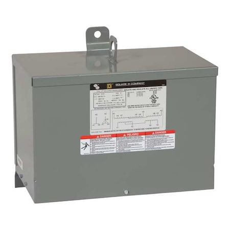 General Purpose Transformer, 6 kVA, NEMA 3R, 120/208V AC, 480V AC MPN:6T2F
