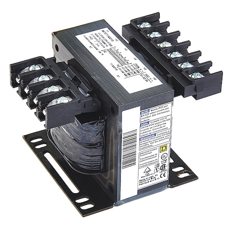 Control Transformer, 100 VA, Not Rated, 24V, 208/240/277/380/480V MPN:9070T100D19