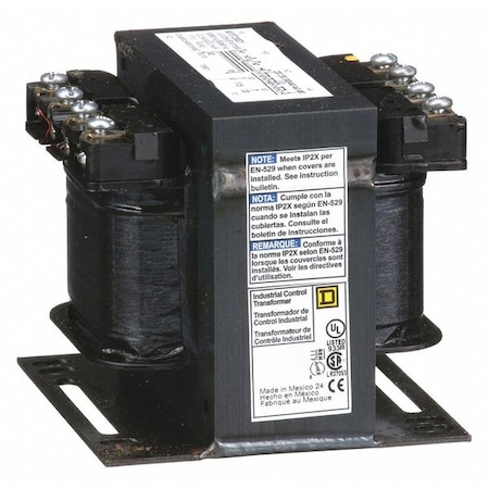 Control Transformer, 200 VA, Not Rated, 120V AC, 240/480V AC MPN:9070T200D1